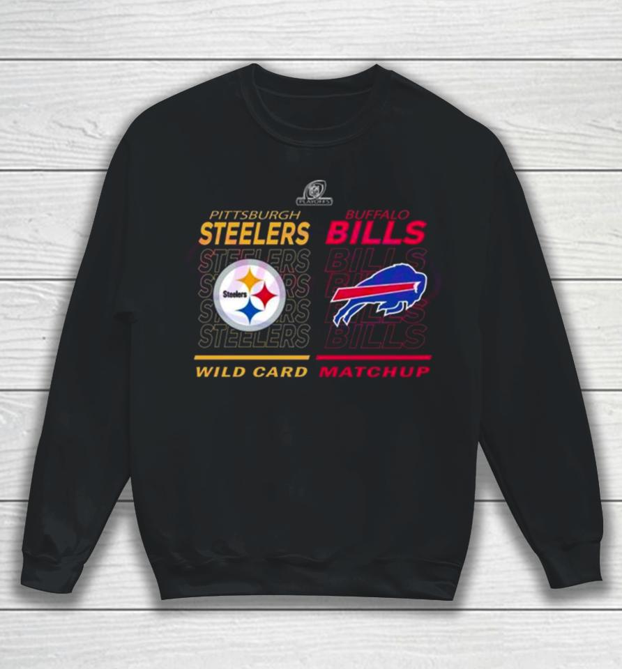 Buffalo Bills Vs Pittsburgh Steelers Nfl Playoffs 2024 Wild Card Matchup Sweatshirt