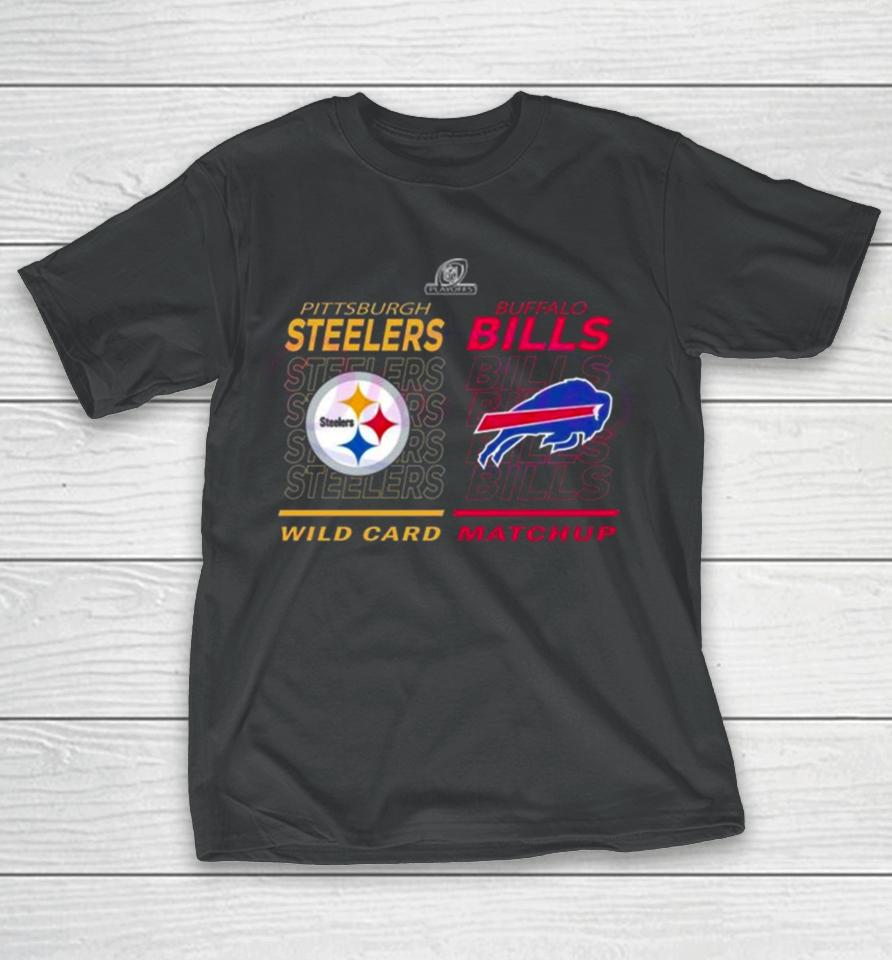 Buffalo Bills Vs Pittsburgh Steelers Nfl Playoffs 2024 Wild Card Matchup T-Shirt