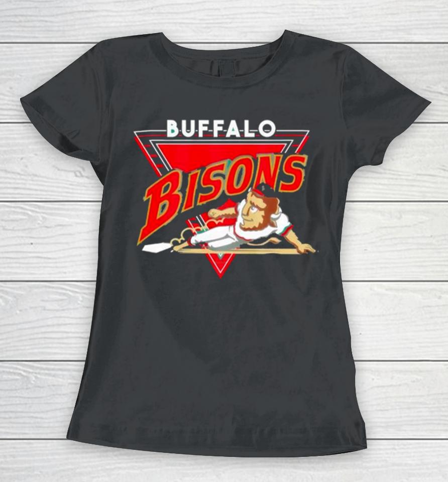 Buffalo Bisons Mascot Vintage Women T-Shirt