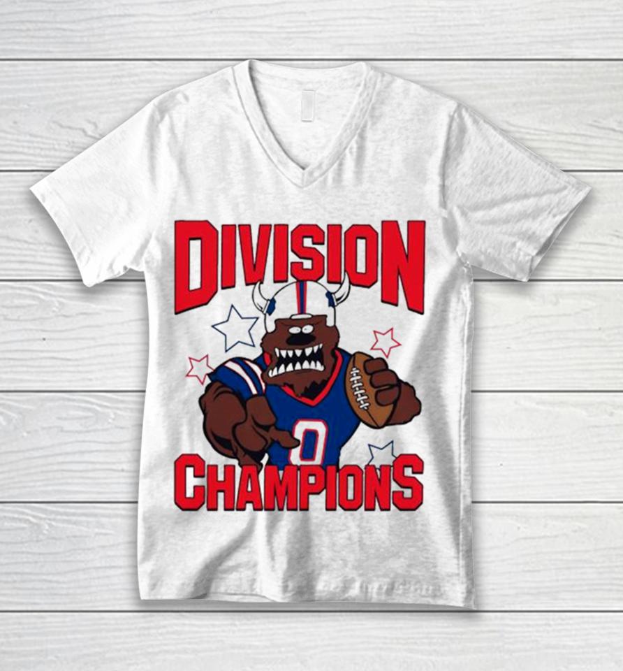 Buffalo Helmet Football Victory Star Buffalo Bills Division Champions Unisex V-Neck T-Shirt