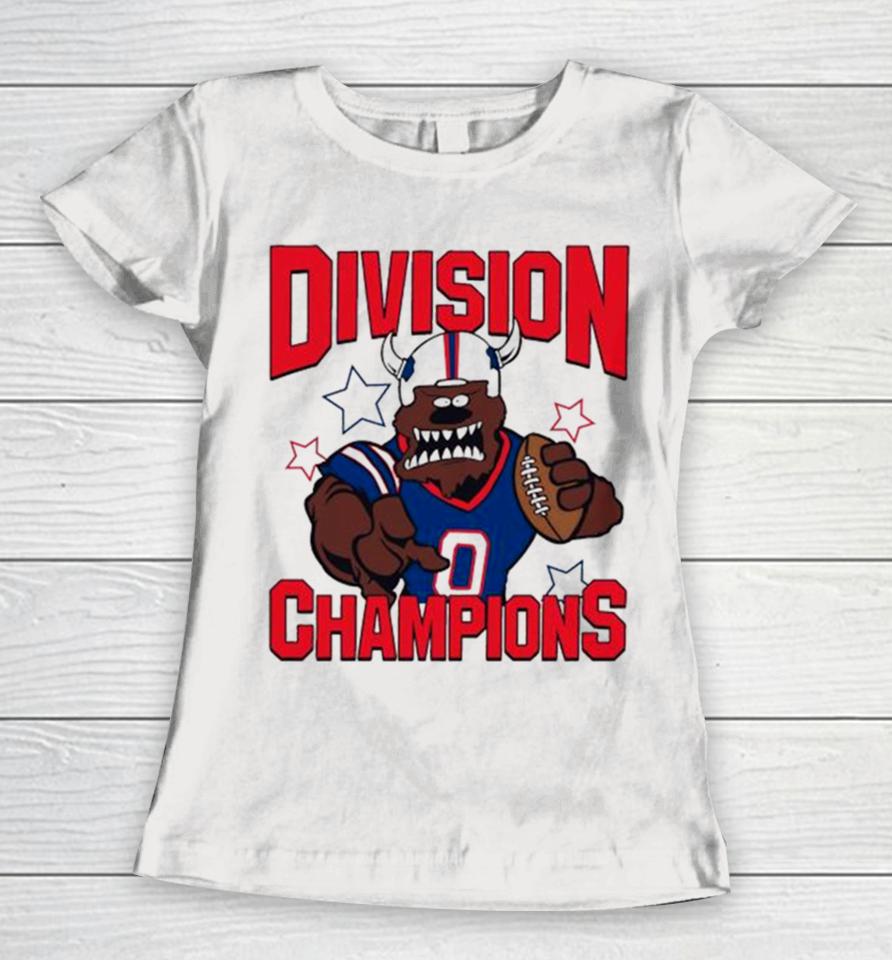 Buffalo Helmet Football Victory Star Buffalo Bills Division Champions Women T-Shirt