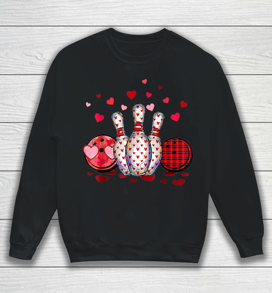 Buffalo Plaid Red Bowling Gnome Christmas Valentine Sweatshirt