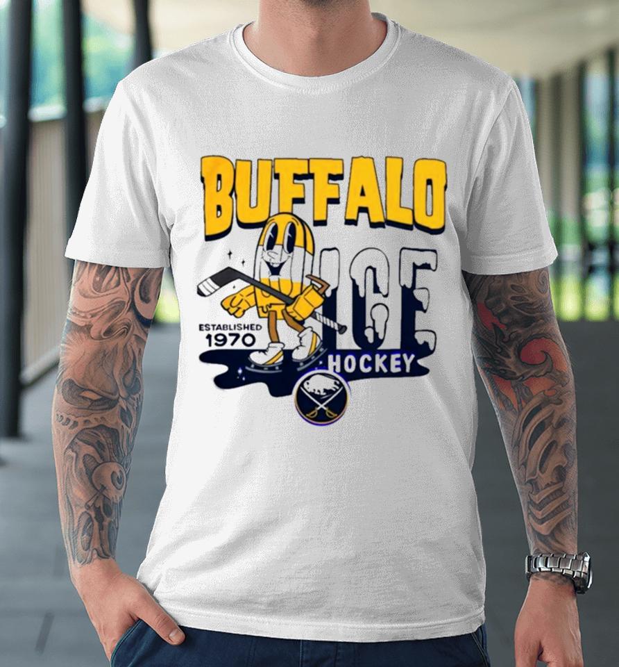 Buffalo Sabres Mitchell And Ness Gray Popsicle Premium T-Shirt