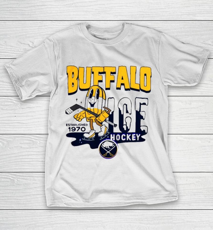 Buffalo Sabres Mitchell And Ness Gray Popsicle T-Shirt