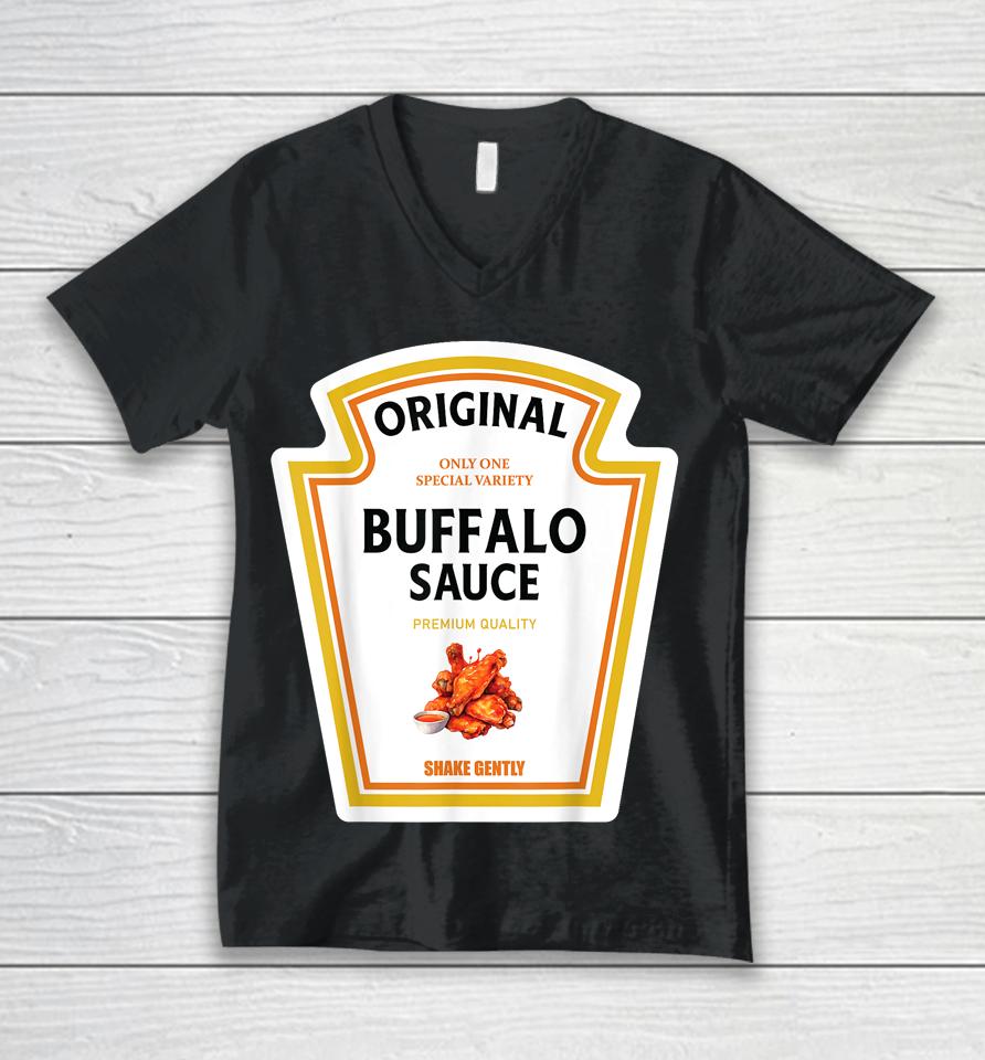 Buffalo Sauce Halloween 2023 Costume Family Matching Ketchup Unisex V-Neck T-Shirt