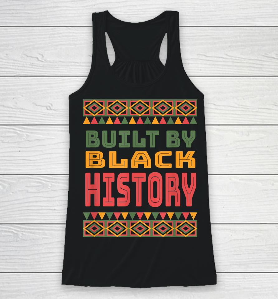 Built By Black History Month Pan African Flag Tribal Print Racerback Tank
