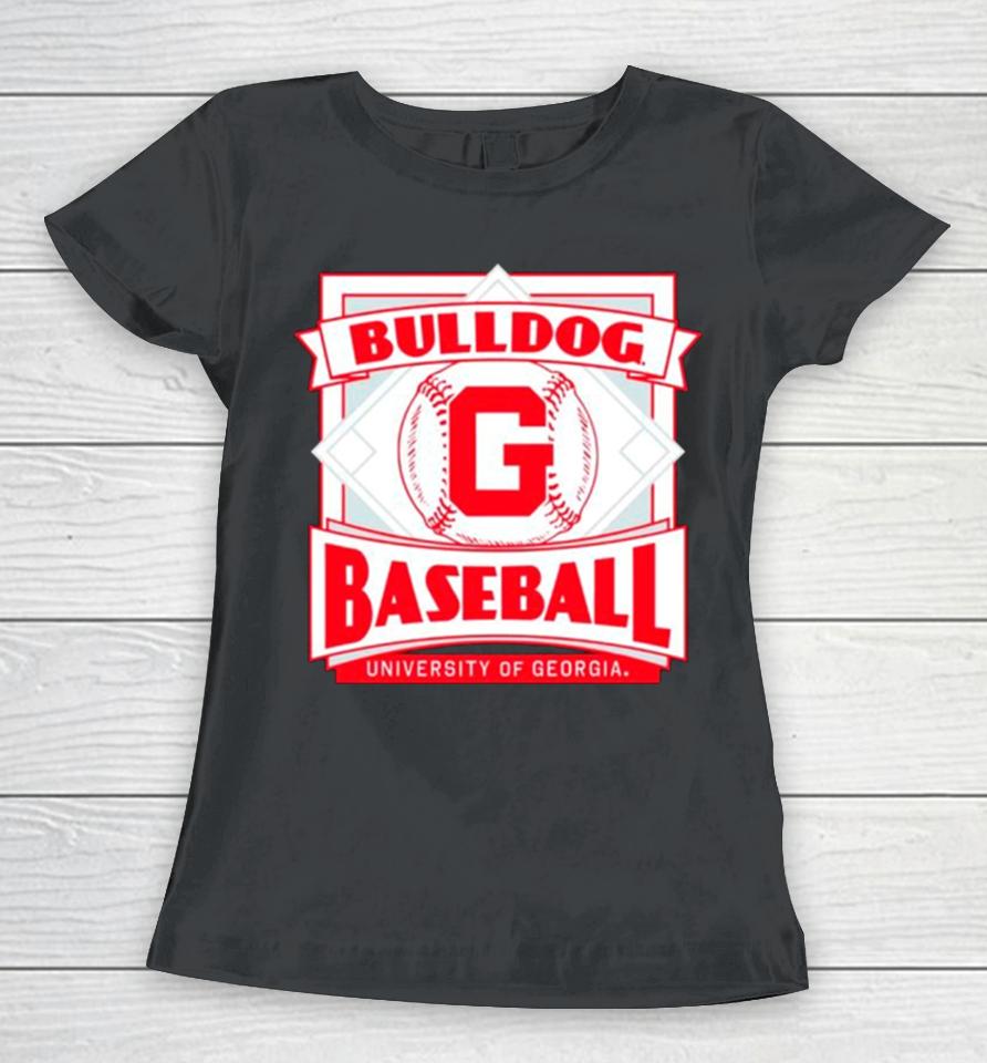 Bulldogs Baseball University Of Georgia Retro Women T-Shirt