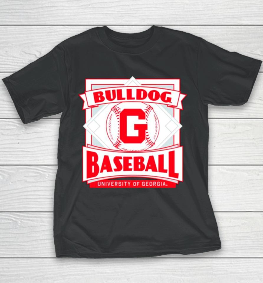 Bulldogs Baseball University Of Georgia Retro Youth T-Shirt