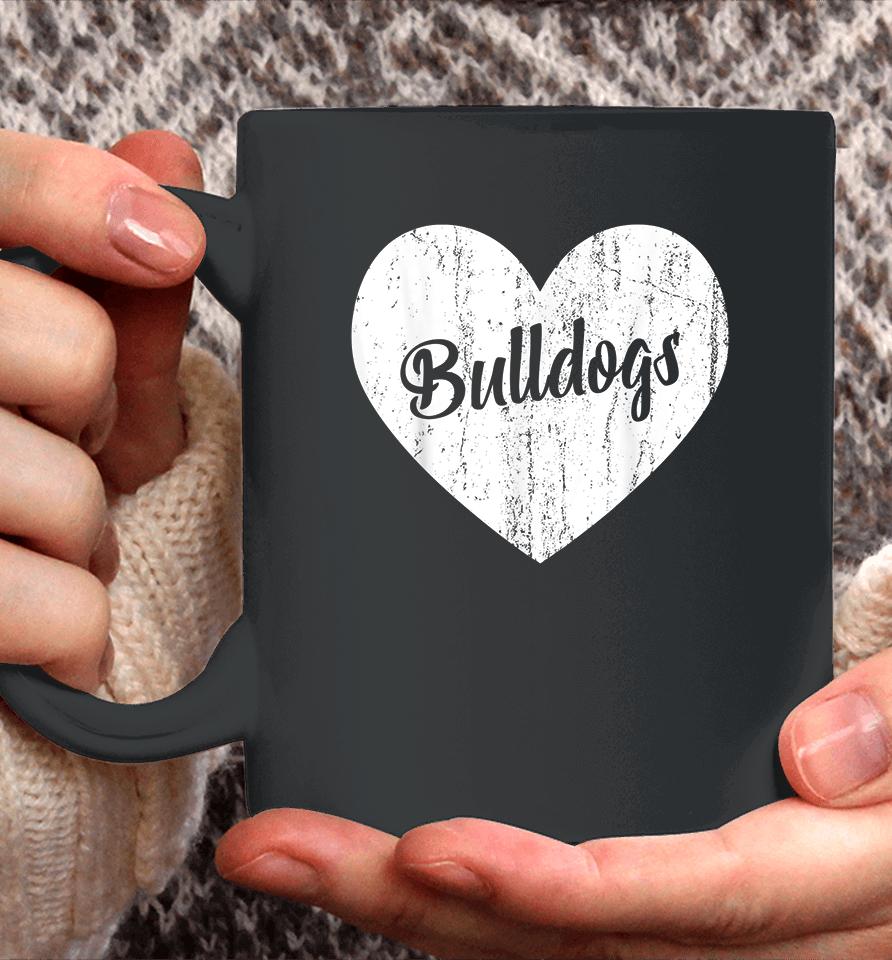 Bulldogs School Sports Fan Team Spirit Mascot Heart Gift Coffee Mug