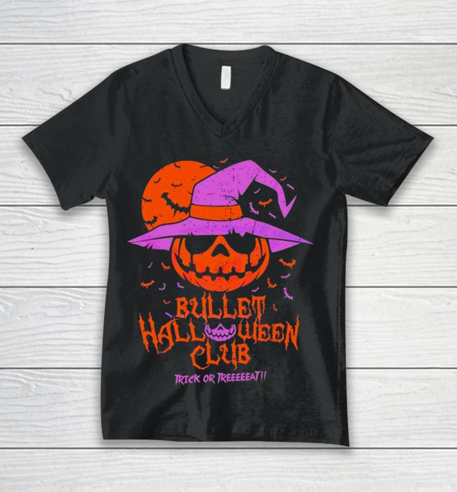 Bullet Club Bad Moon Trick Or Treat Halloween Unisex V-Neck T-Shirt