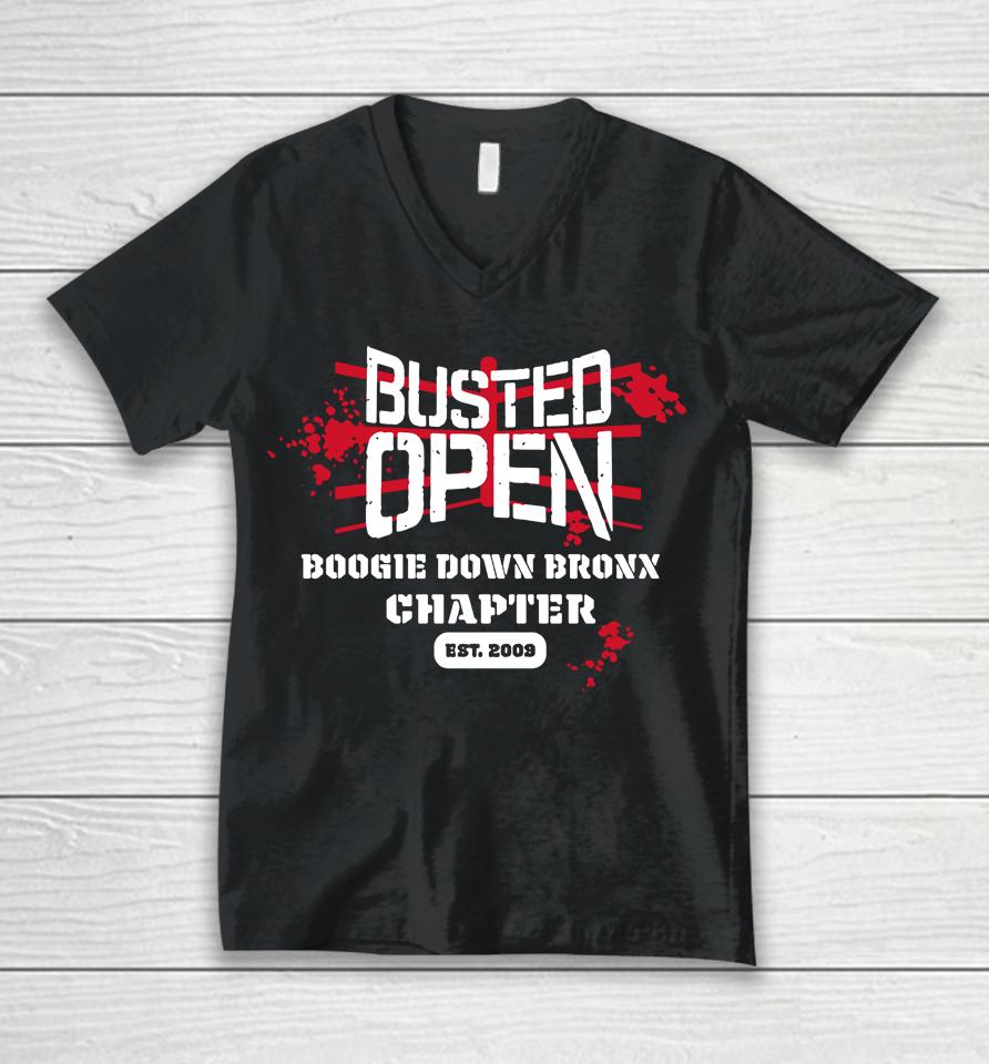 Bully Ray Busted Open Boogie Down Bronx Chapter Unisex V-Neck T-Shirt