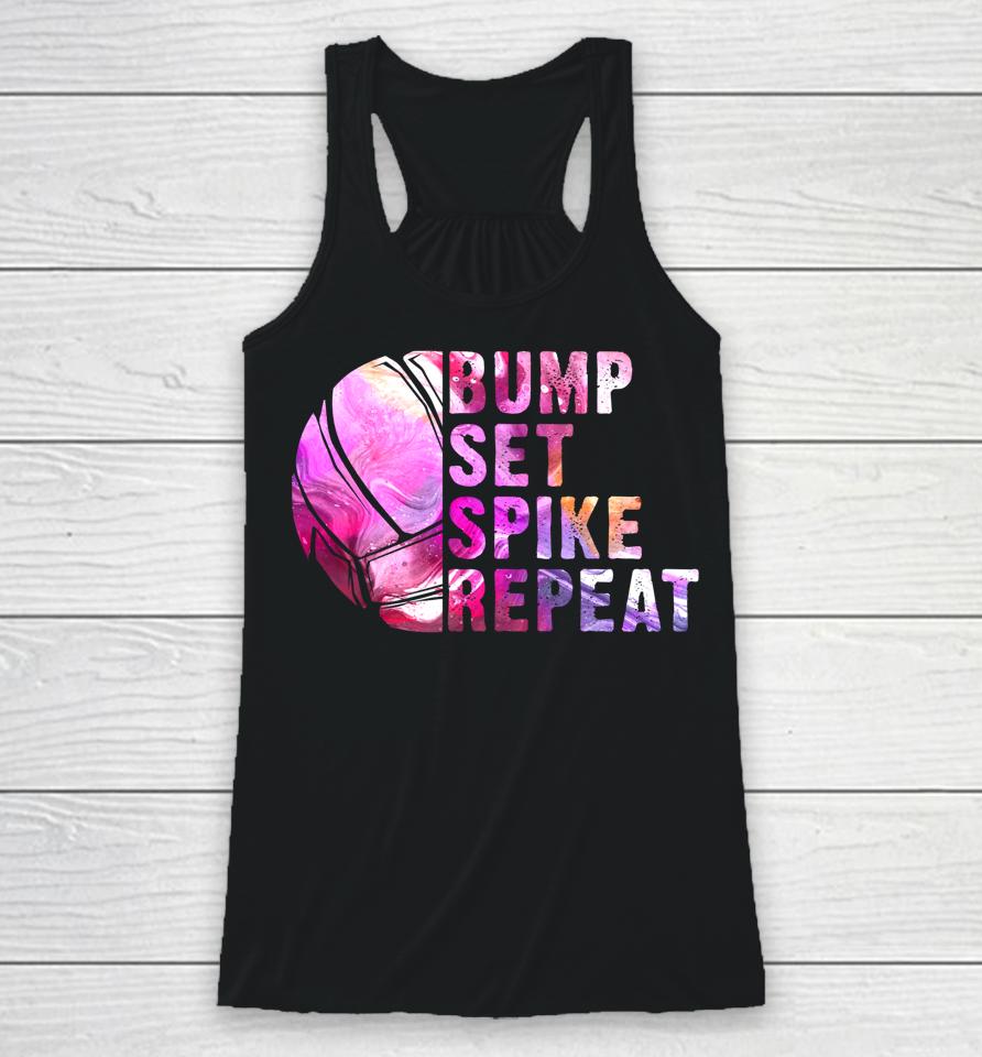 Bump Set Spike Repeat Volleyball Racerback Tank