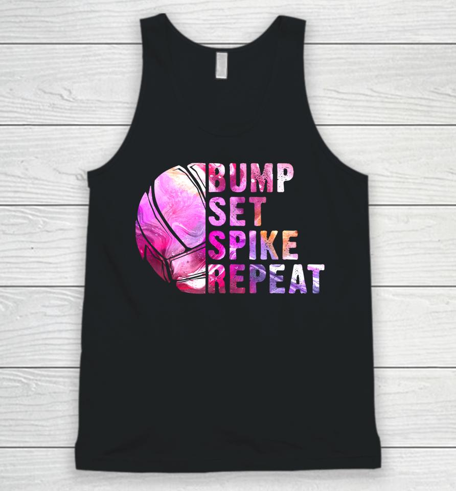 Bump Set Spike Repeat Volleyball Unisex Tank Top
