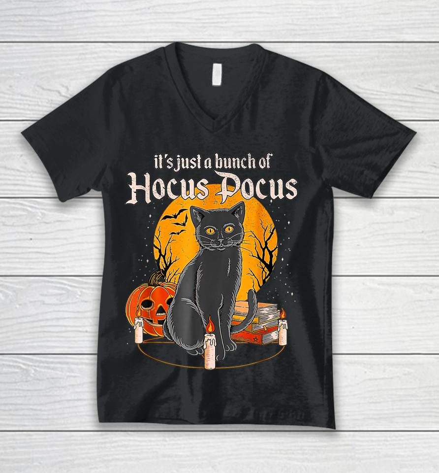 Bunch Of Hocus Pocus Cat Gift Unisex V-Neck T-Shirt