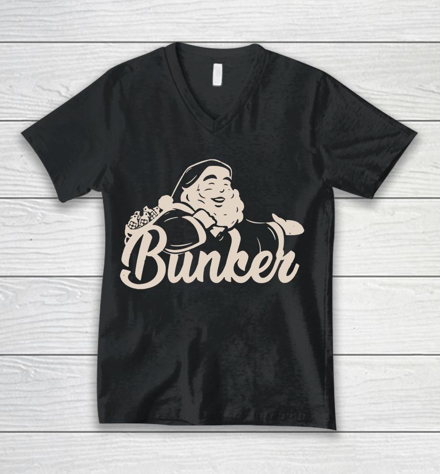 Bunker Branding Co Bunker Santa Unisex V-Neck T-Shirt