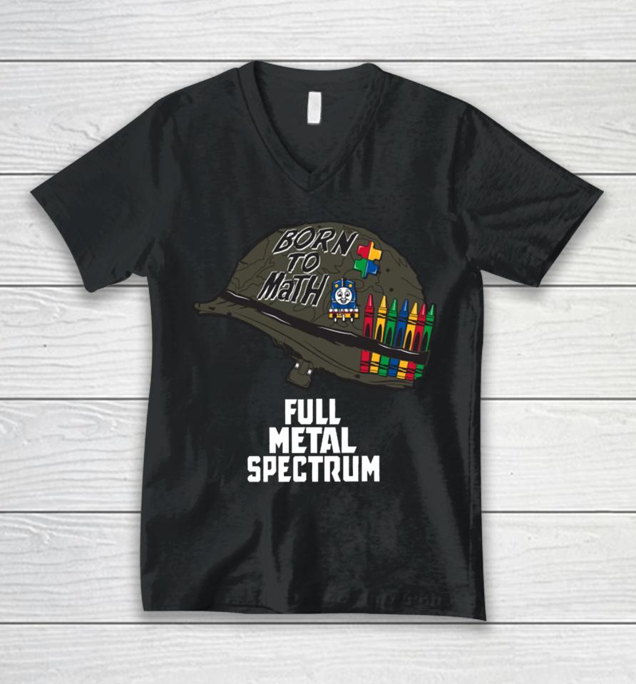 Bunkerbranding Born To Math Full Metal Spectrum Unisex V-Neck T-Shirt