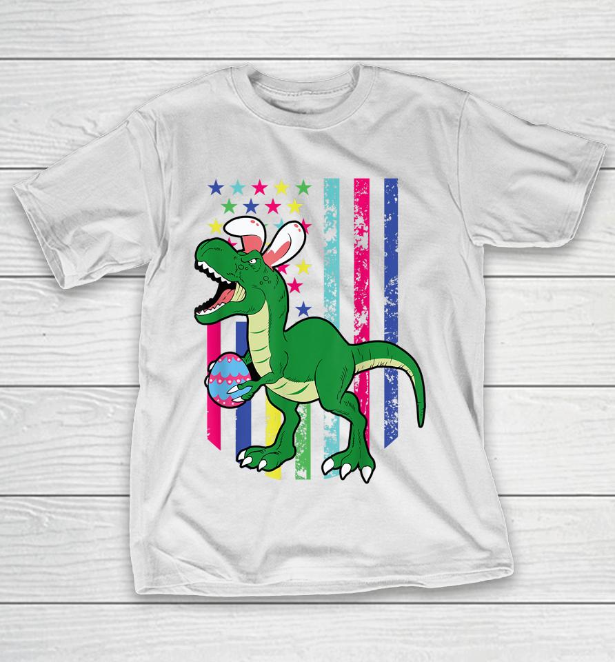 Bunny Ears Egg Easter Day Dinosaur Dino T Rex T-Shirt