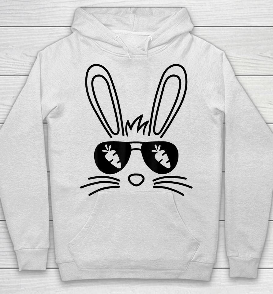 Bunny Face Easter Day Sunglasses Carrot For Boys Girls Kids Hoodie