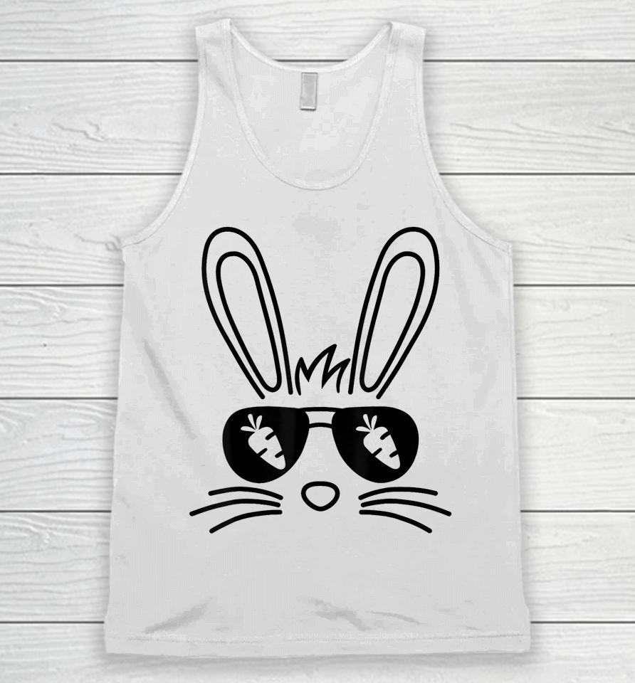 Bunny Face Easter Day Sunglasses Carrot For Boys Girls Kids Unisex Tank Top