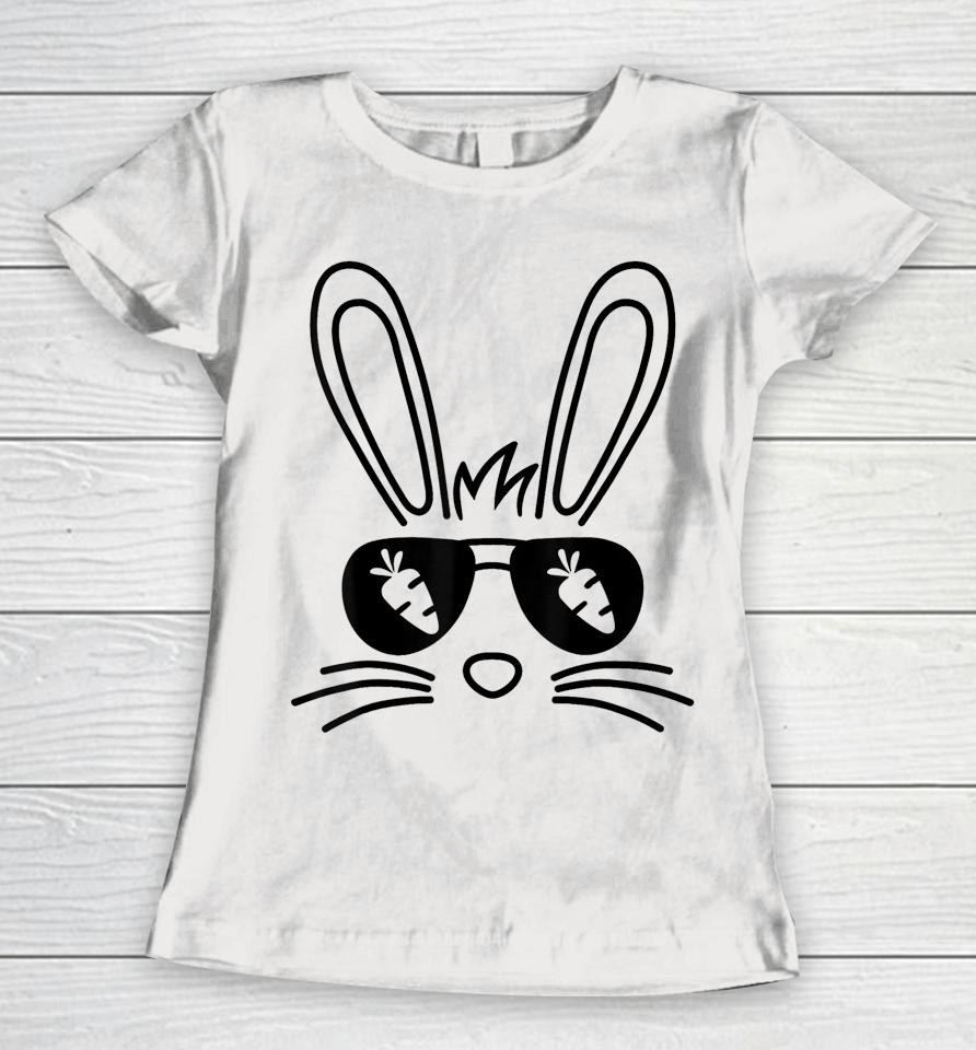 Bunny Face Easter Day Sunglasses Carrot For Boys Girls Kids Women T-Shirt