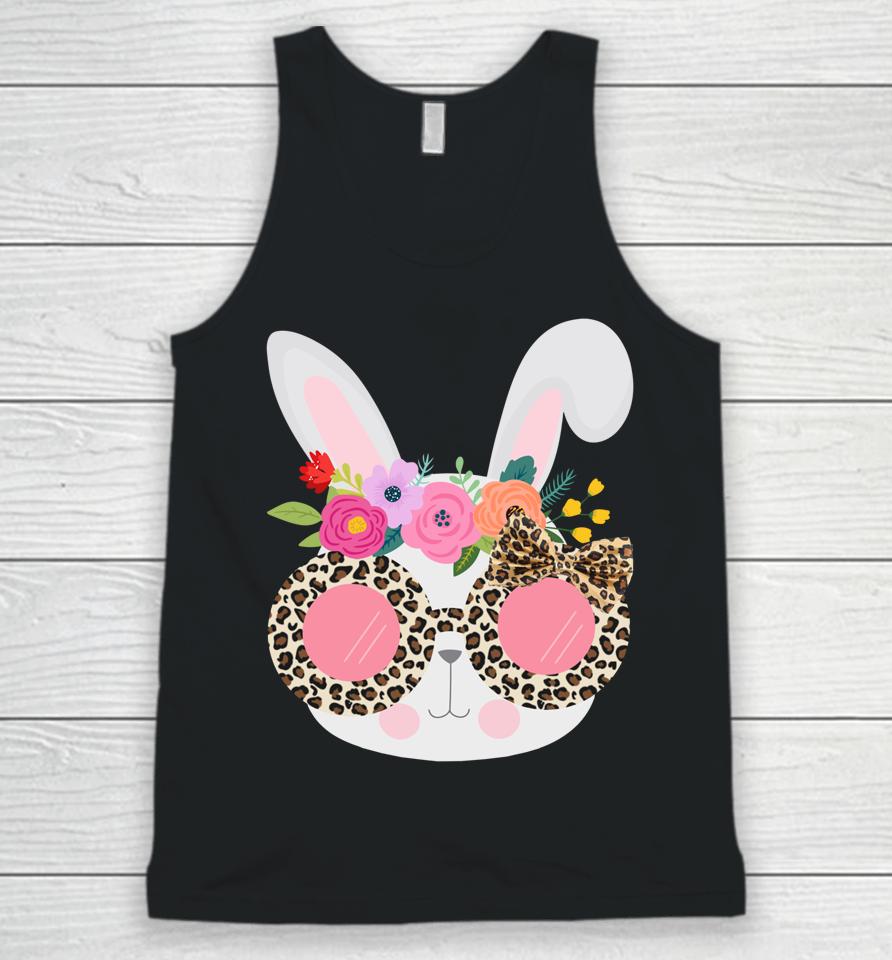 Bunny Face Leopart Print Easter Basket Stuffer For Teen Girl Unisex Tank Top