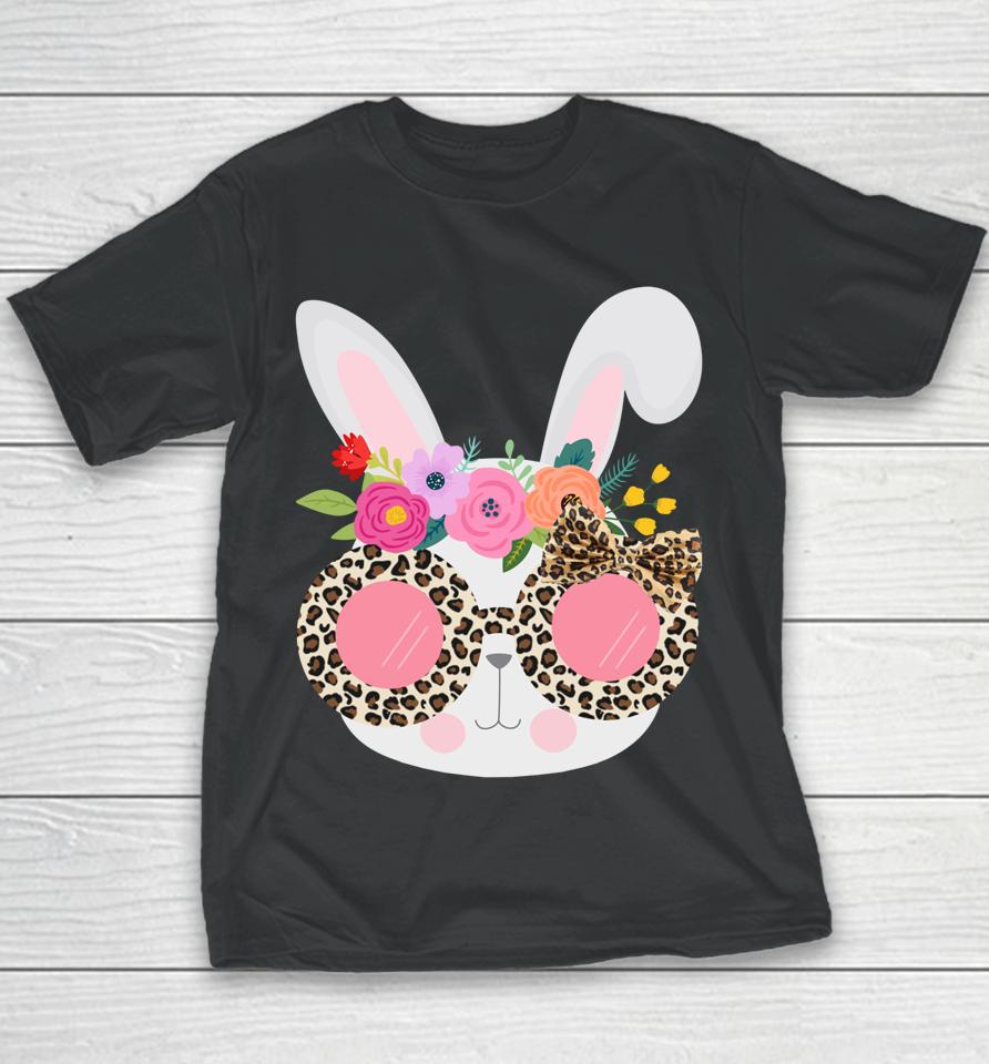 Bunny Face Leopart Print Easter Basket Stuffer For Teen Girl Youth T-Shirt