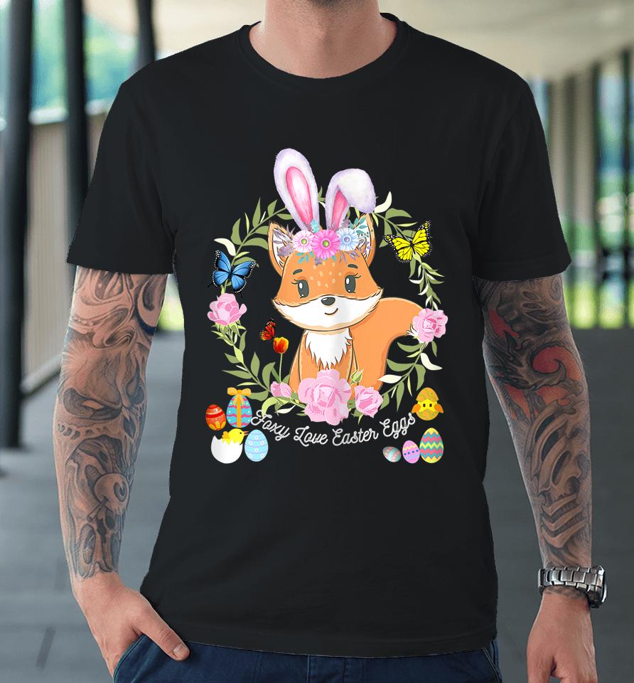 Bunny Fox Happy Easter Day Premium T-Shirt