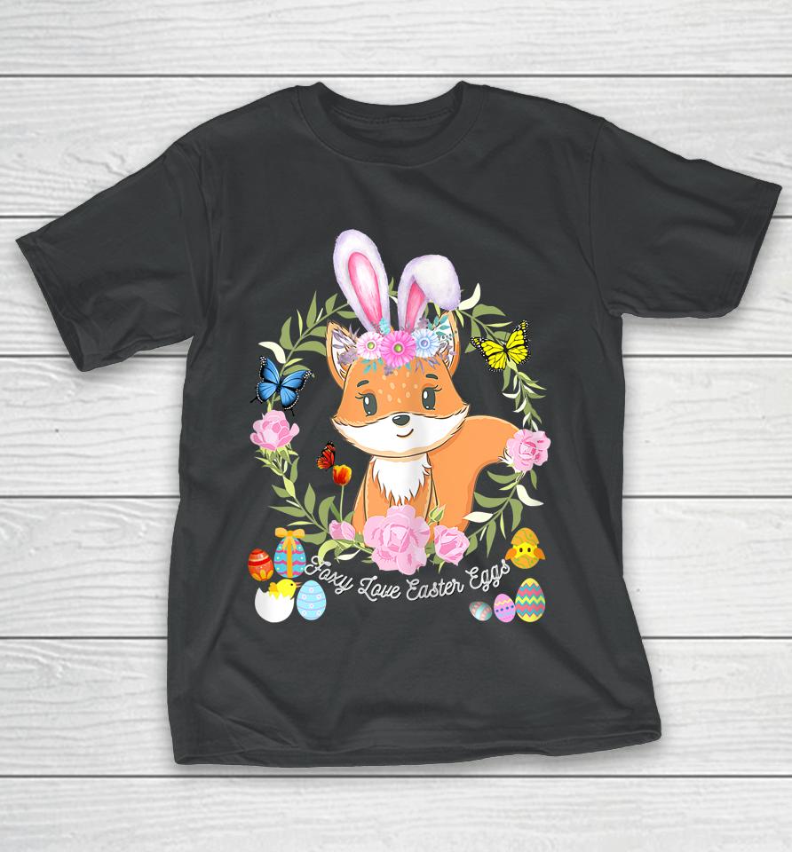 Bunny Fox Happy Easter Day T-Shirt