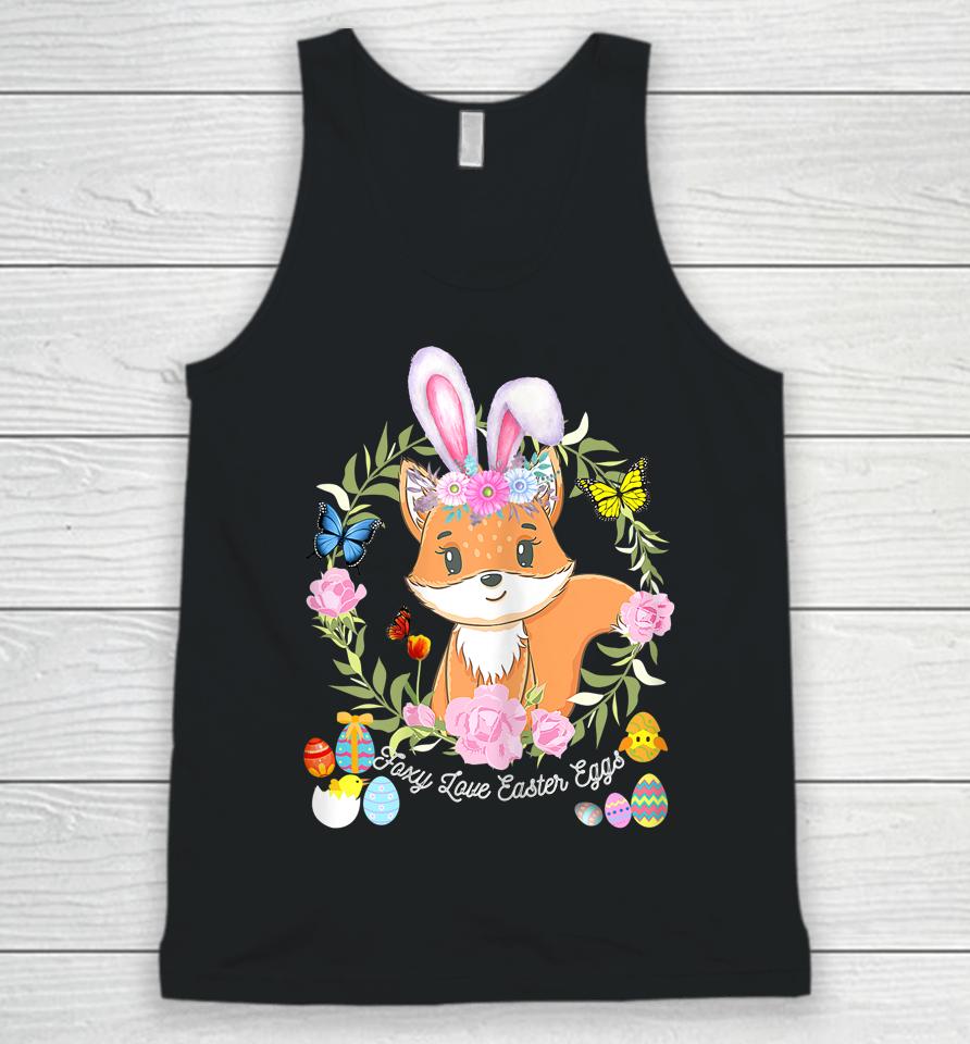 Bunny Fox Happy Easter Day Unisex Tank Top