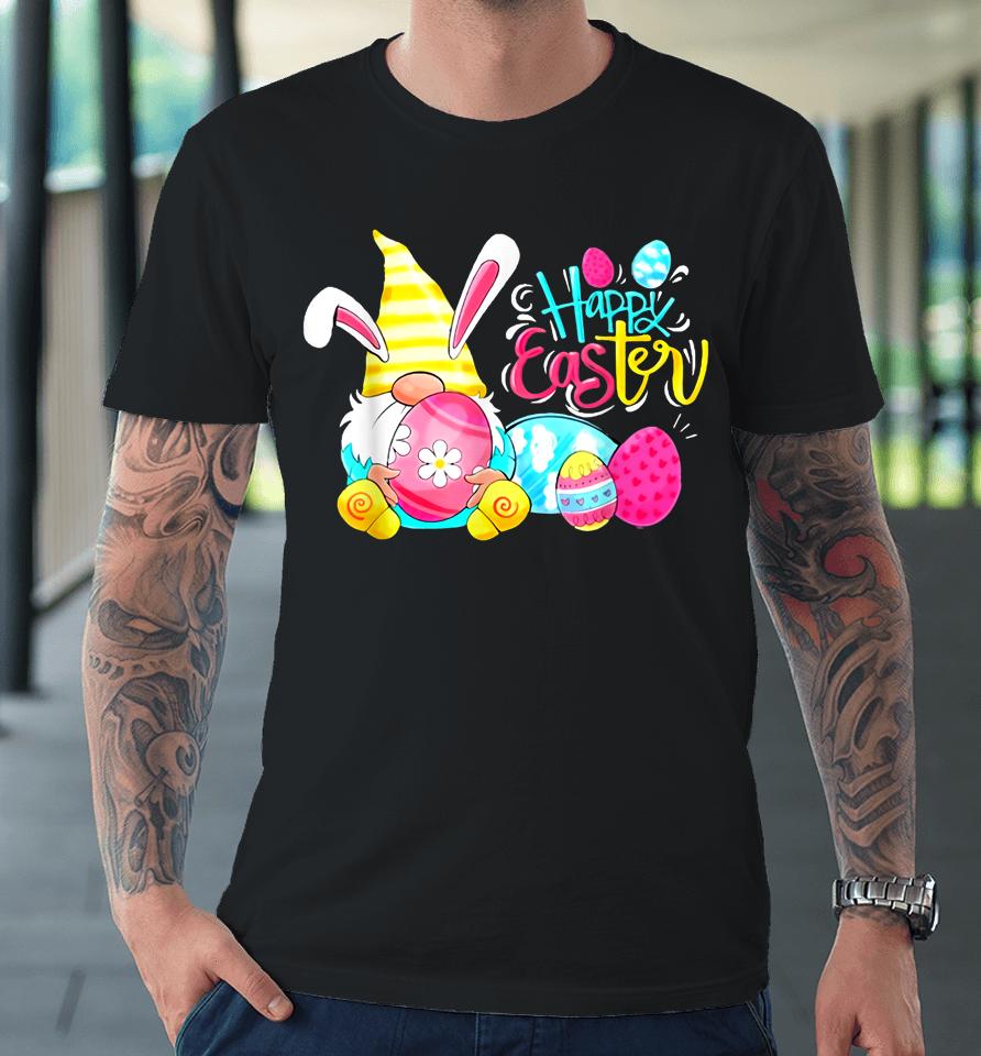 Bunny Gnome Hug Easter Eggs Happy Easter Day Premium T-Shirt