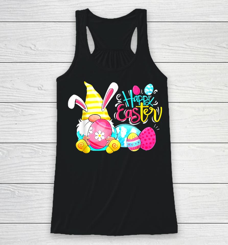 Bunny Gnome Hug Easter Eggs Happy Easter Day Racerback Tank
