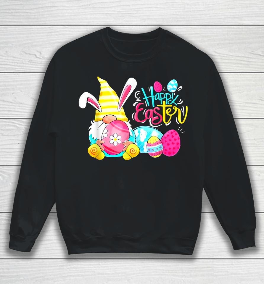 Bunny Gnome Hug Easter Eggs Happy Easter Day Sweatshirt
