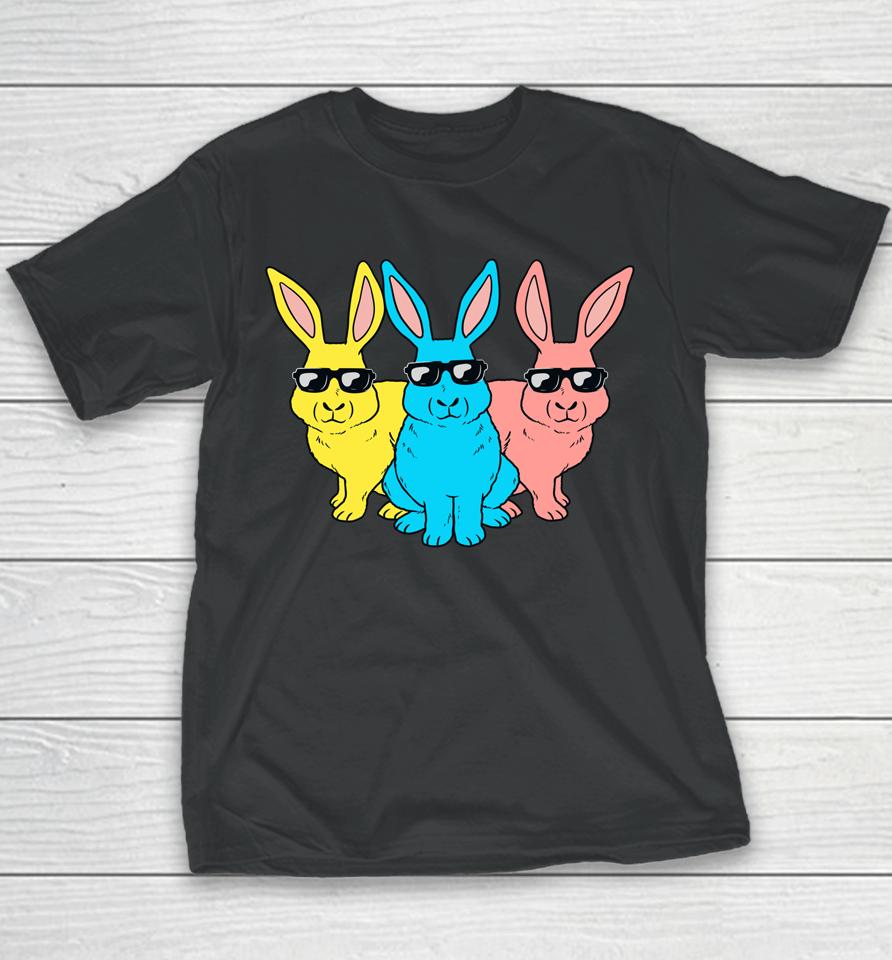 Bunny Hip Hop Trio Bunnies Boys Girls Easter Youth T-Shirt