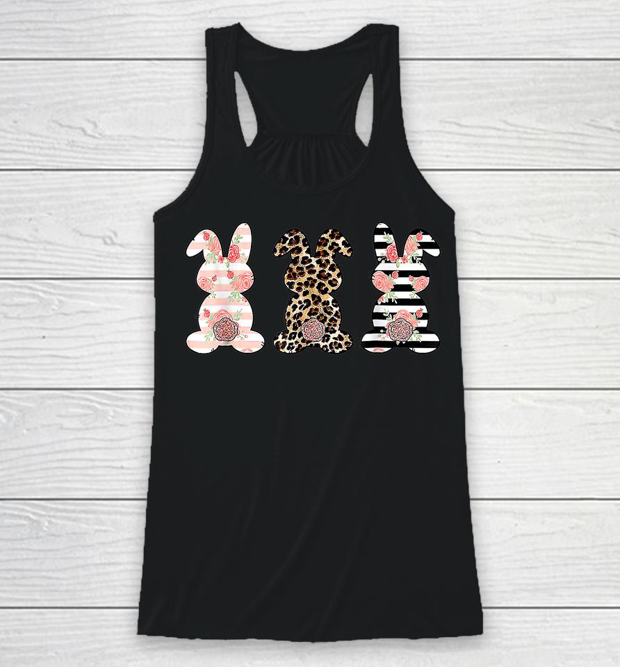 Bunny Pastel Spring Hunt Eggs Rabbit Happy Easter Day Outfit Racerback Tank