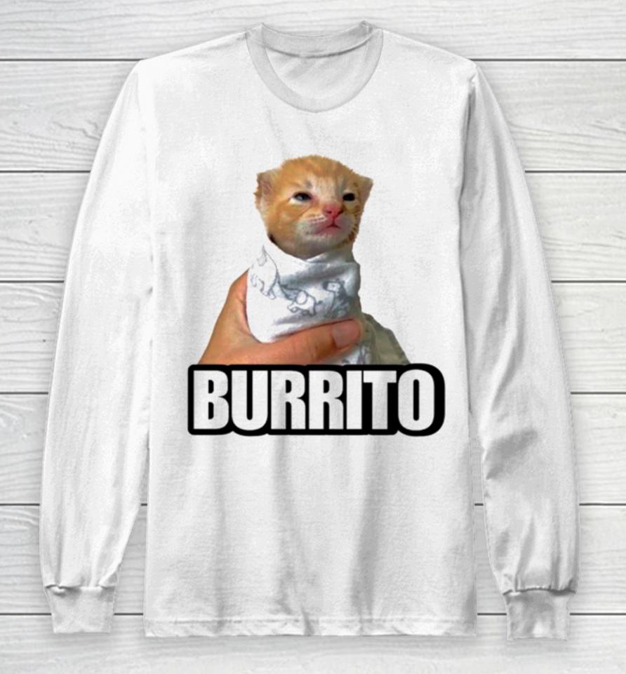 Burrito Baby Cat Cute Long Sleeve T-Shirt
