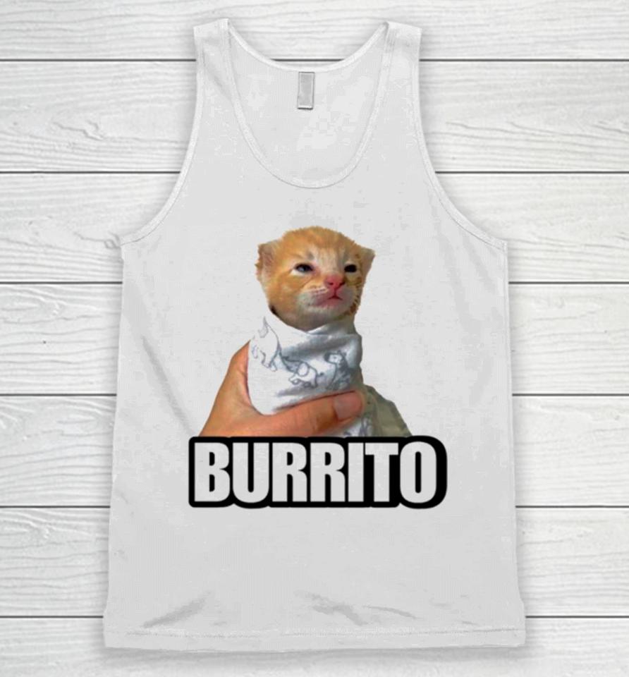 Burrito Baby Cat Cute Unisex Tank Top