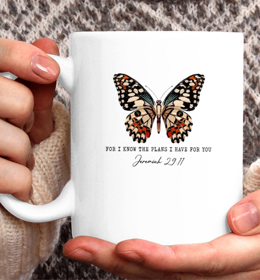 Butterfly For I Know The Plans I Have For You Coffee Mug