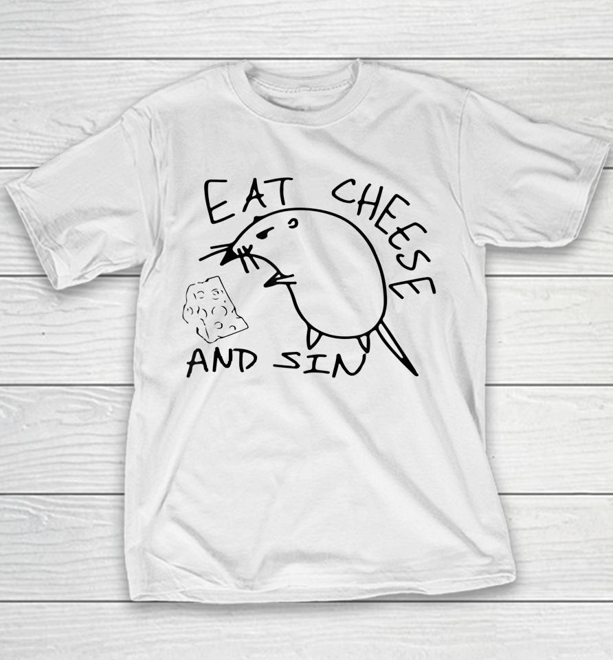 Buy Eat Cheese And Sin Funny Rat Youth T-Shirt