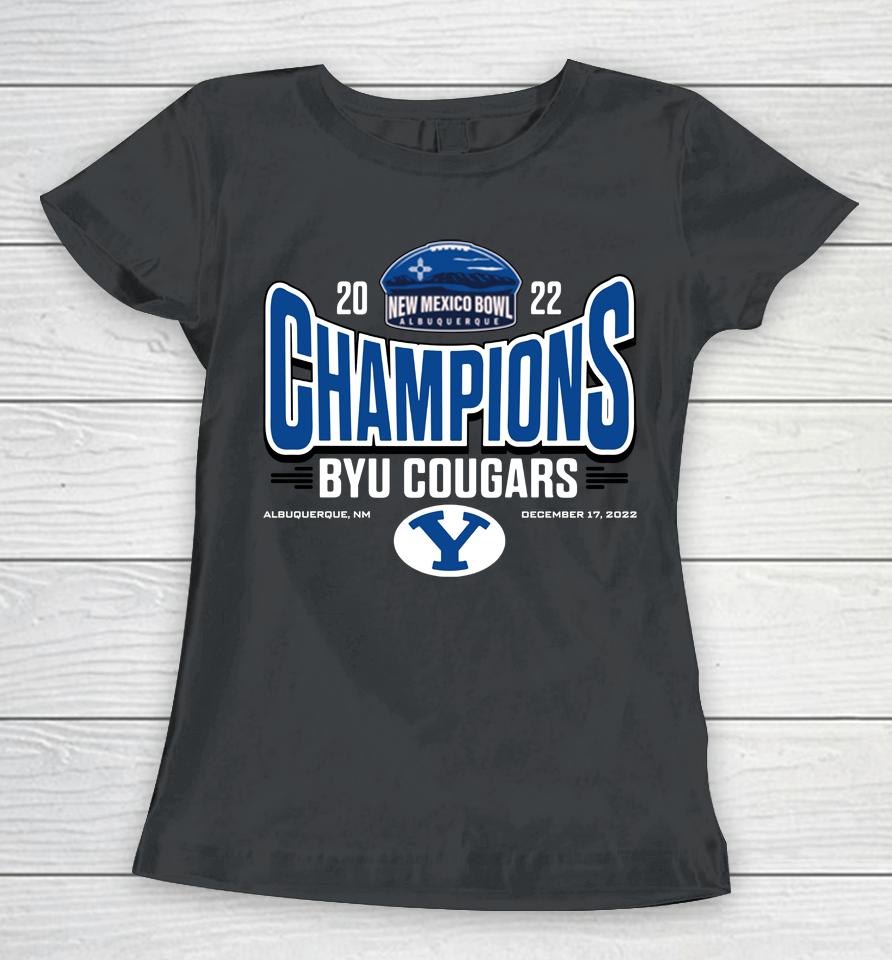 Byu Cougars 2022 Champion New Mexico Bowl Women T-Shirt