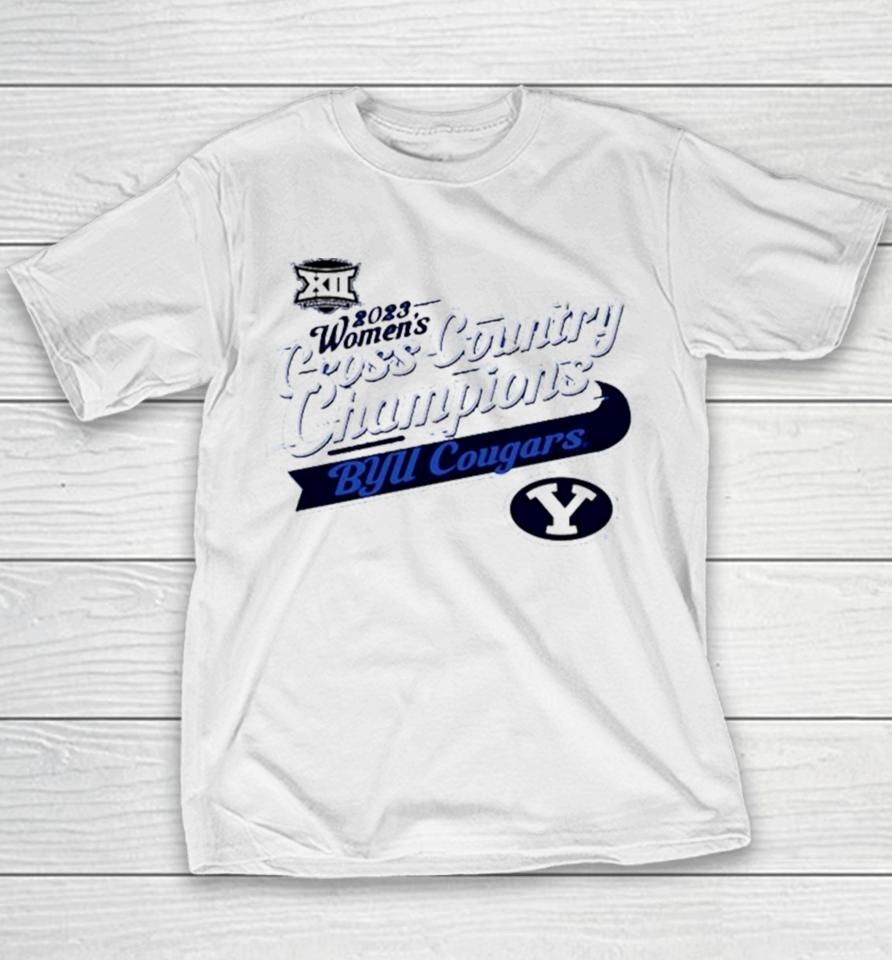 Byu Cougars 2023 Big 12 Women’s Cross Country Champions Youth T-Shirt