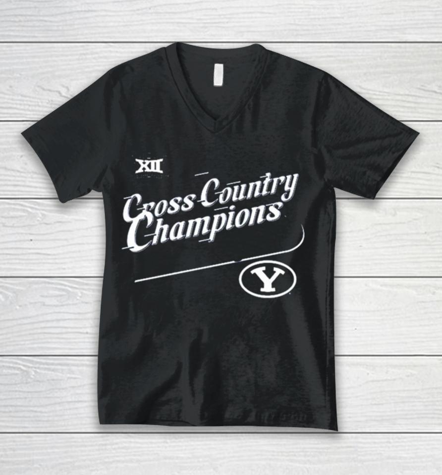 Byu Hoyas 2023 Big 12 Women’s Cross Country Champions Unisex V-Neck T-Shirt