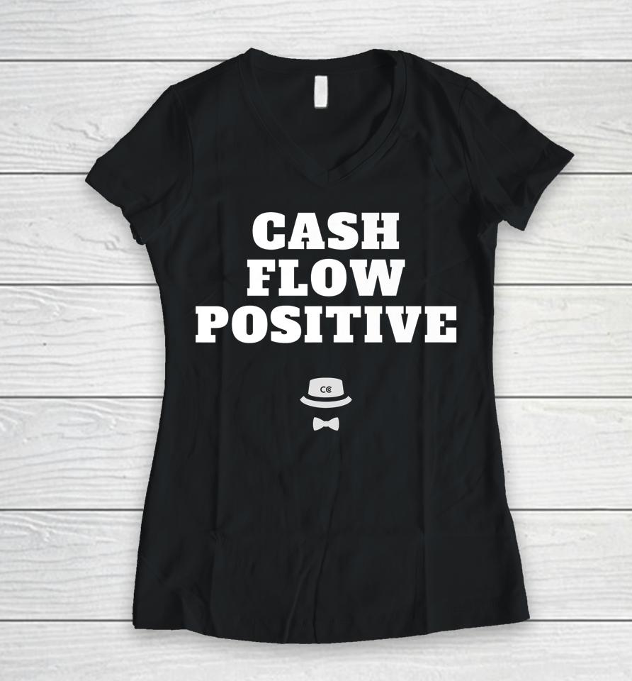 Caddyshack To Corner Office Cash Flow Positive Women V-Neck T-Shirt