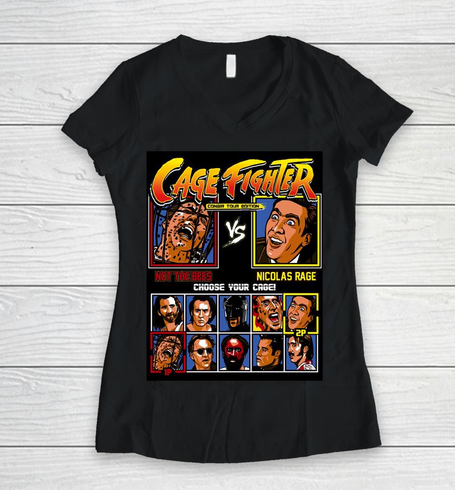 Cage Fighter Conair Tour Edition Women V-Neck T-Shirt