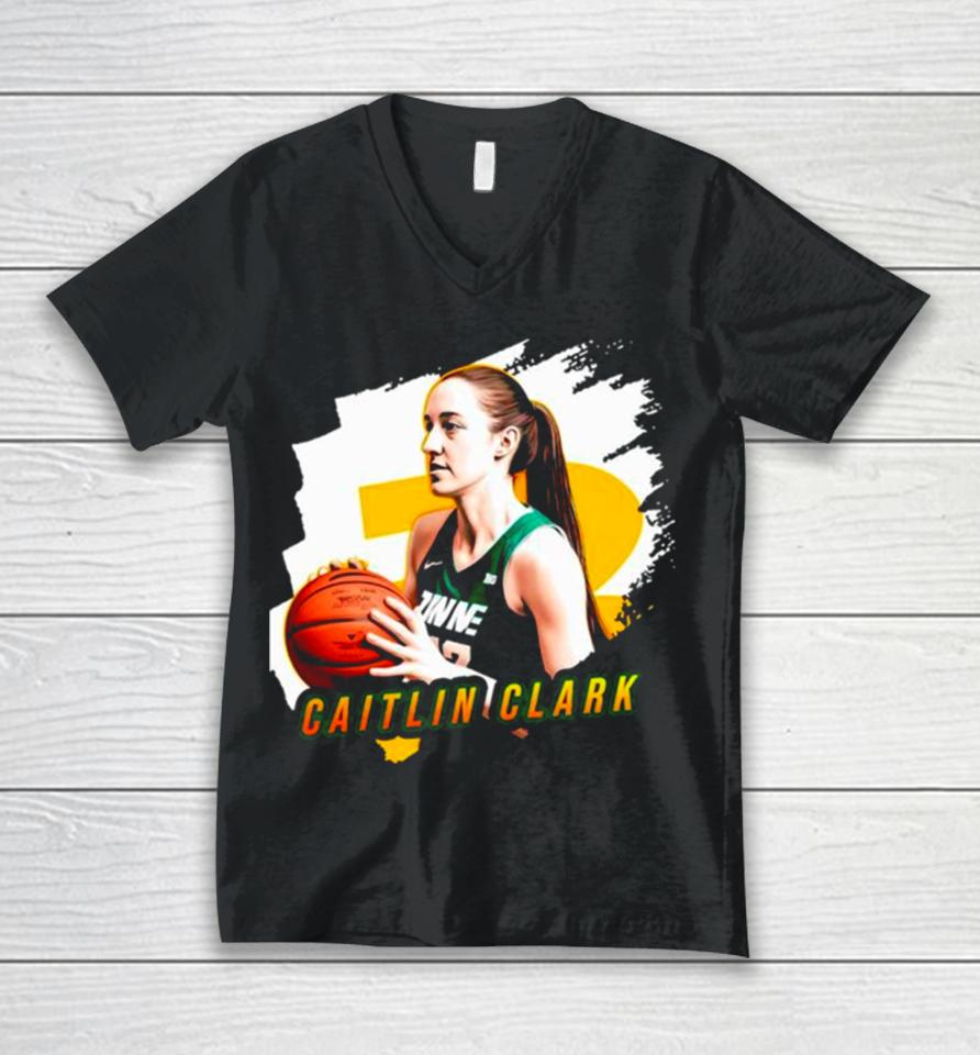 Caitlin Clark Goat Iowa Hawkeyes Ncaa Basketball Player Unisex V-Neck T-Shirt