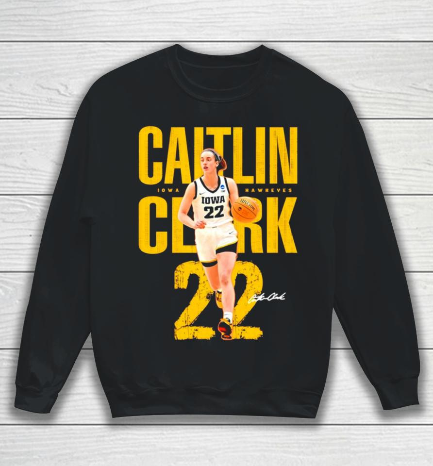 Caitlin Clark Player Iowa Hawkeyes 22 Signature Sweatshirt