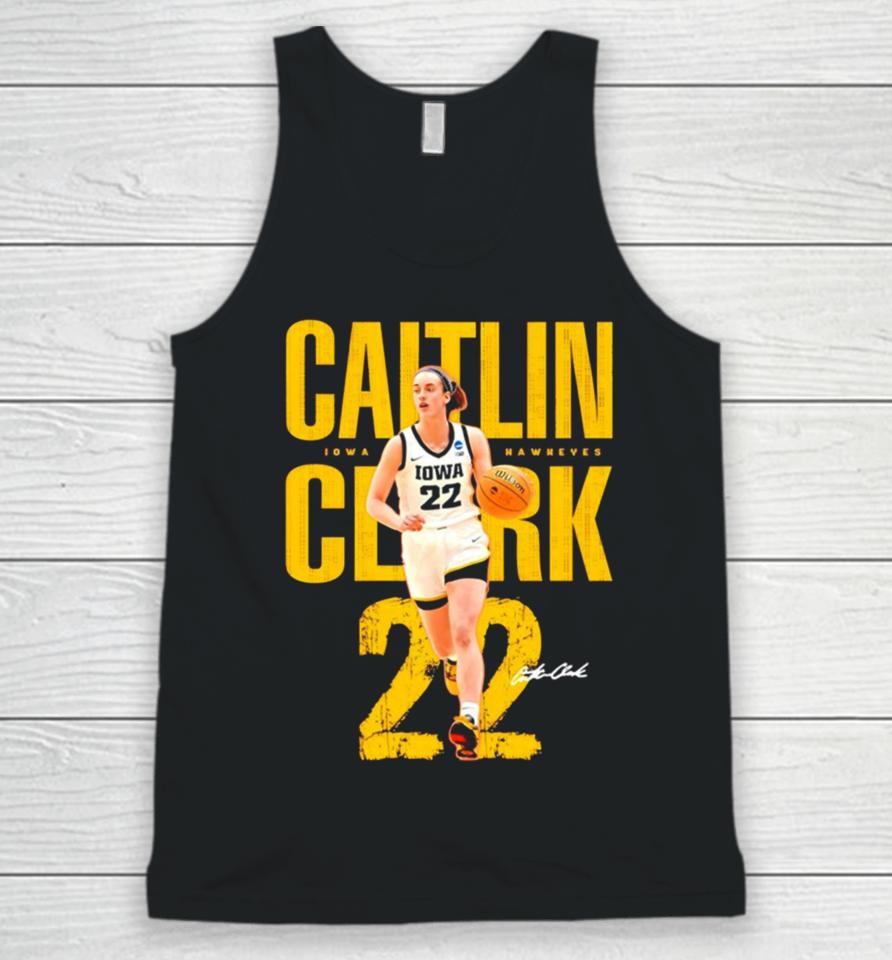 Caitlin Clark Player Iowa Hawkeyes 22 Signature Unisex Tank Top