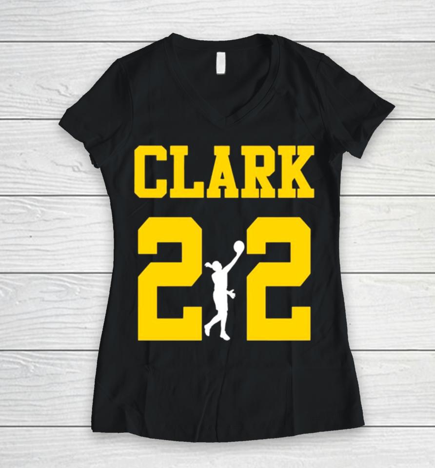 Caitlyn Clark 22 Iowa Hawkeyes Player Ncaa Women V-Neck T-Shirt