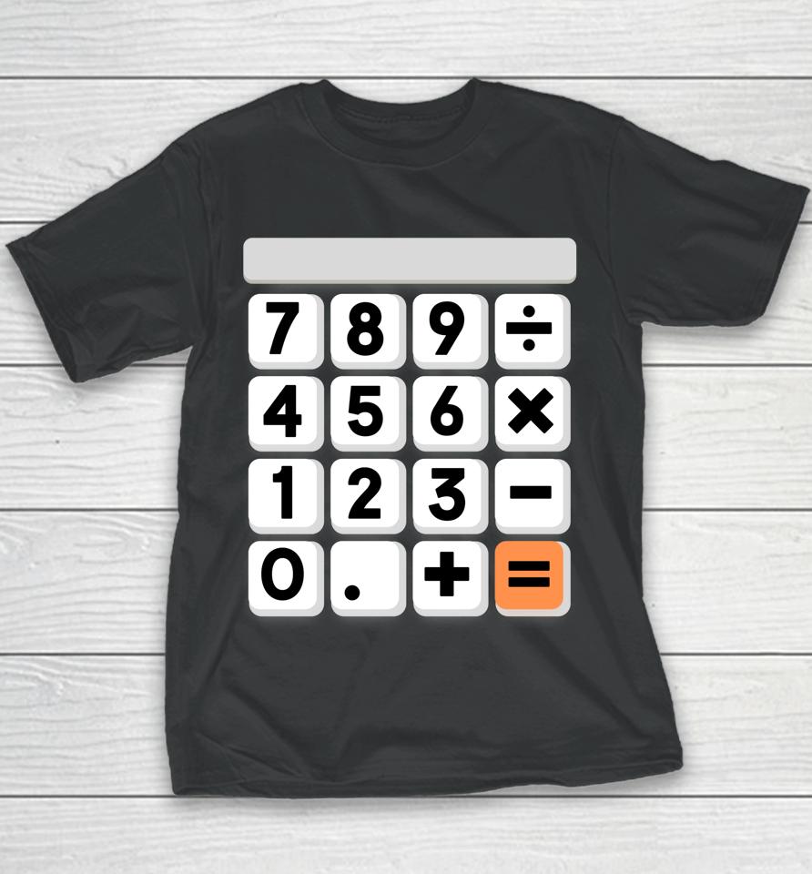 Calculator Easy Halloween Costume For Math Teacher Youth T-Shirt