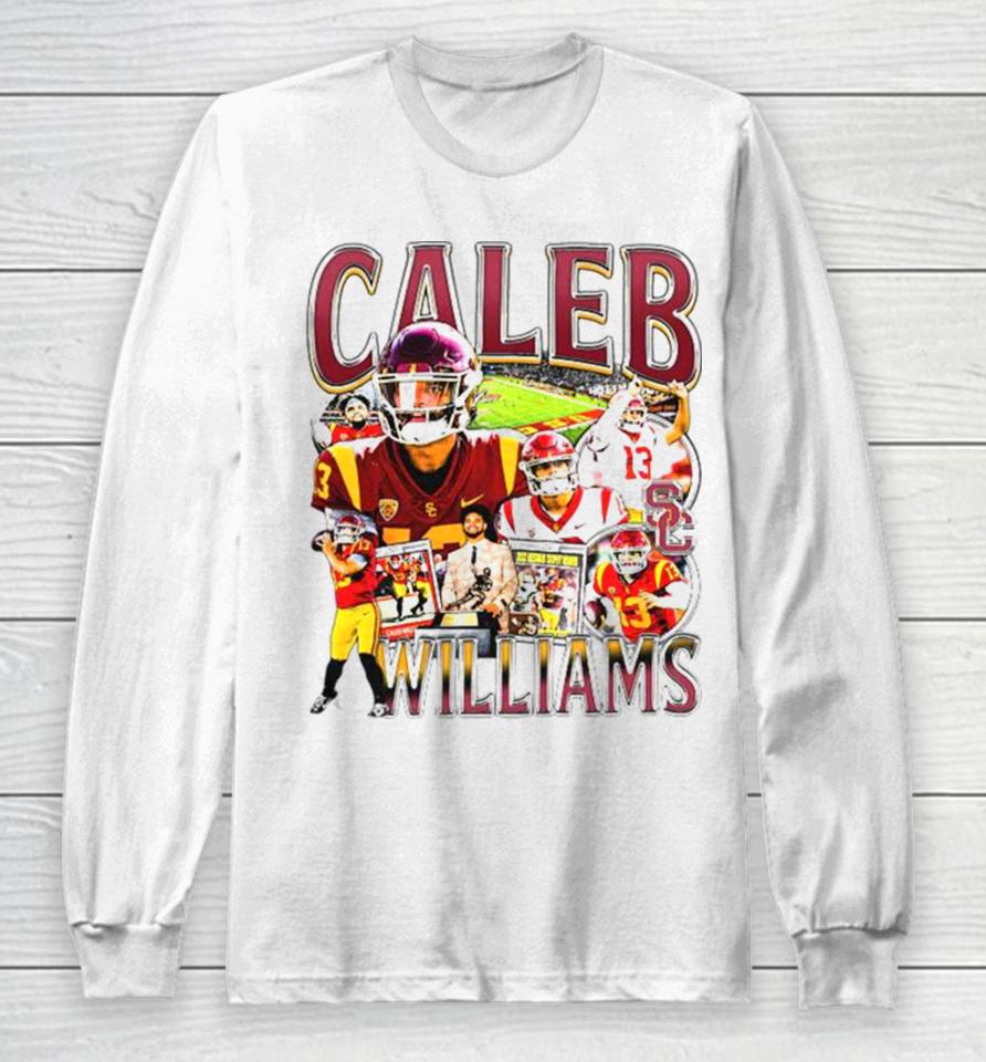Caleb Williams Player Usc Trojans Football Vintage 2023 Long Sleeve T-Shirt