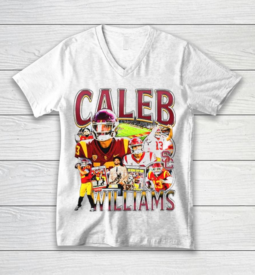 Caleb Williams Player Usc Trojans Football Vintage 2023 Unisex V-Neck T-Shirt